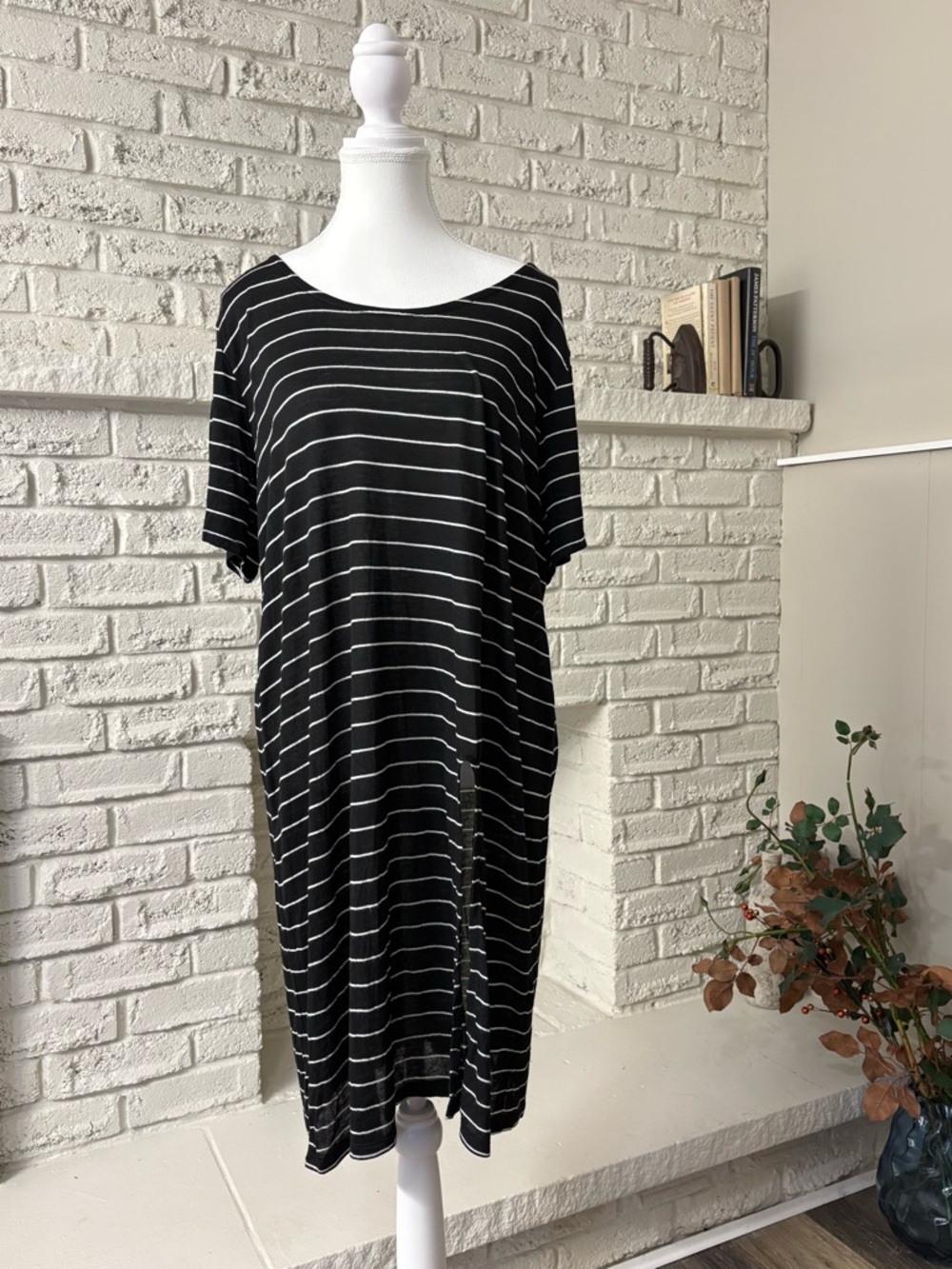 Tribal NWT Striped Rayon Swim Cover Up Maternity Dress XXL